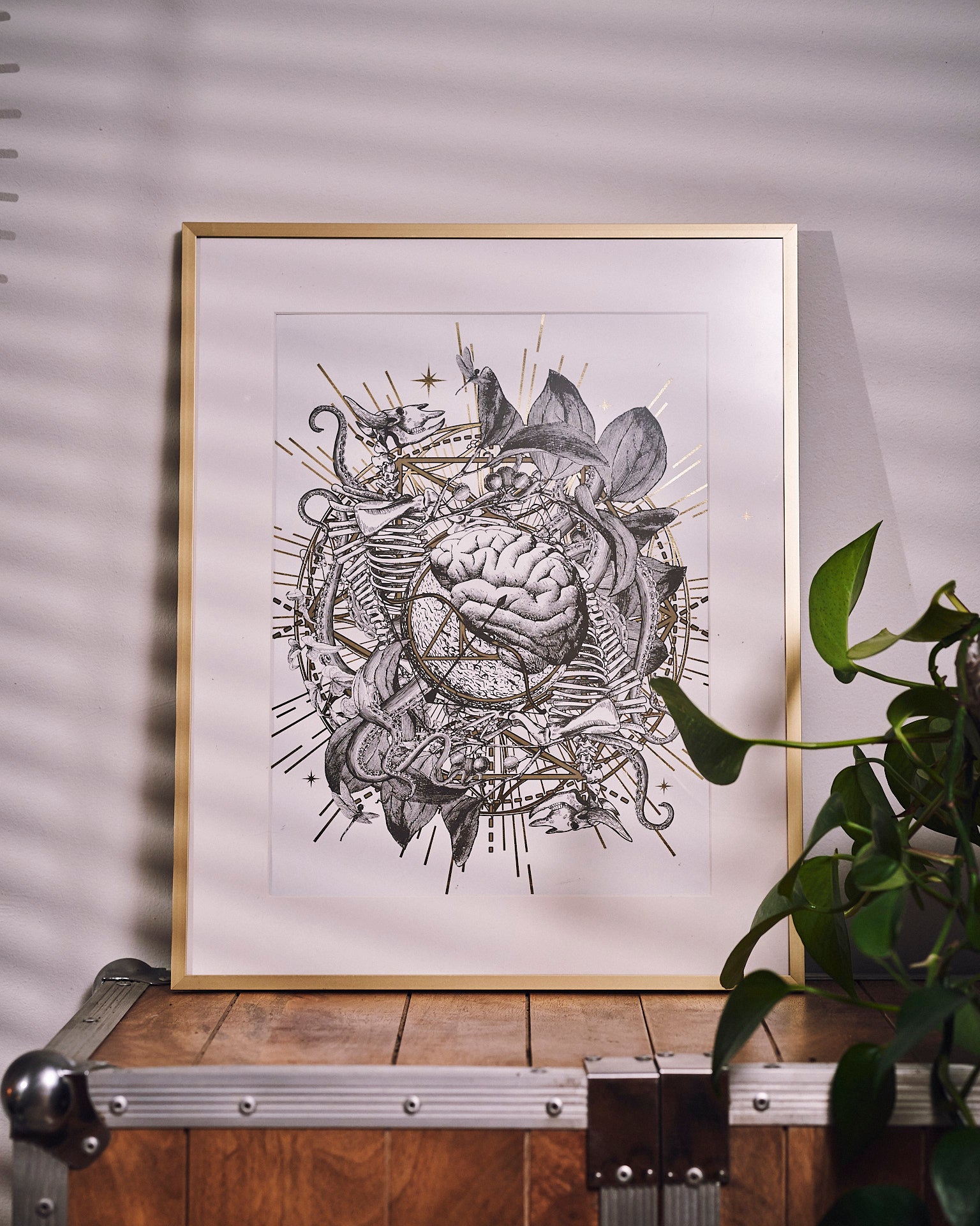 Sagittarius Gold Foil Star Sign Print
