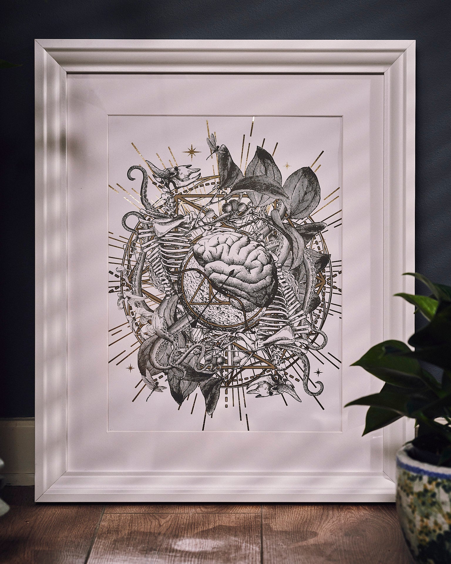 Sagittarius Gold Foil Star Sign Print
