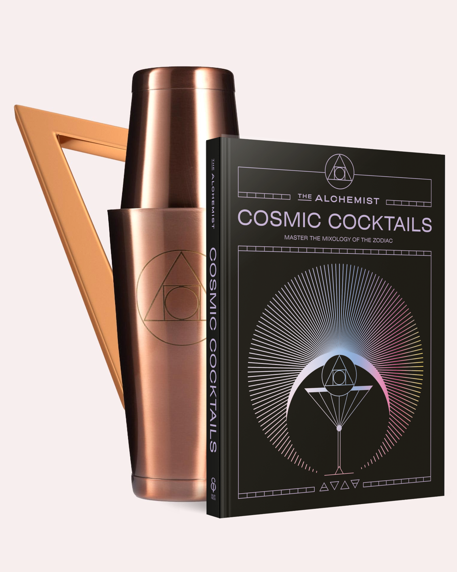 Cocktail Shaker & Cosmic Cocktails Book Set